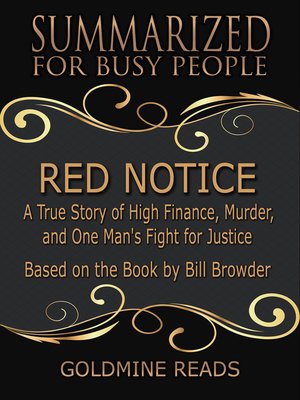 cover image of Red Notice--Summarized for Busy People